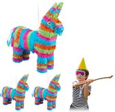 Relaxdays 3 x pinata ezel - feestartikel - verjaardag - piñata - zelf vullen - kinderen