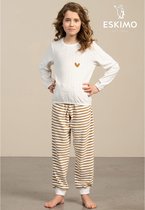 Eskimo pyjama meisjes - ecru - Pip - maat 140