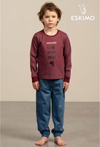 Eskimo jongens pyjama tricot Kolor - 104 - Rood