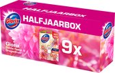 Glorix Aroma Lux Dahlia Flower & Dragonfruit - 9 Toiletblokken - Halfjaarbox - Voordeelverpakking