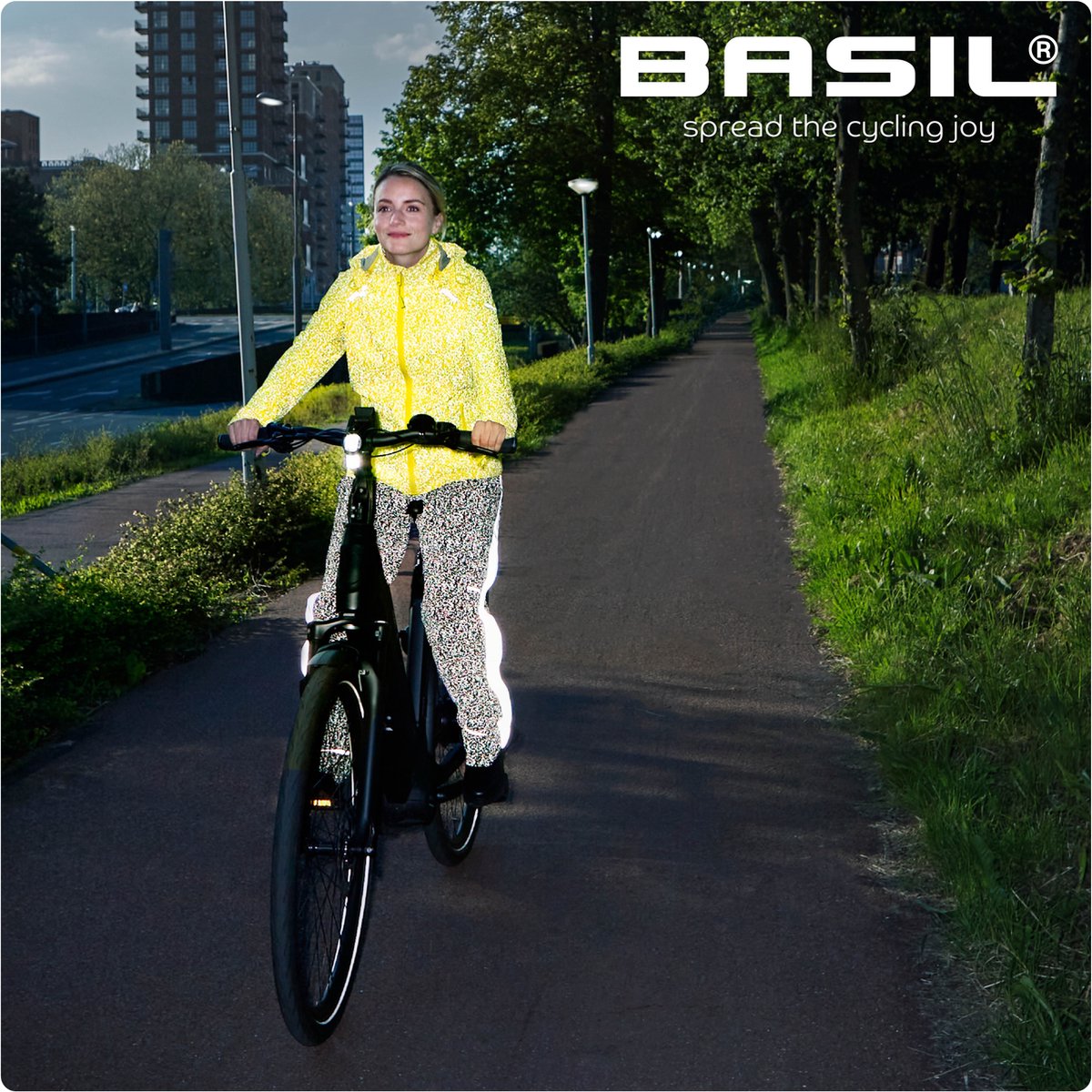 Surpantalon pluie femme Basil Skane Hivis = une luciole à vélo