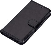 Hoesje geschikt voor iPhone 13 Pro - Bookcase - Pasjeshouder - Portemonnee - Koord - Kunstleer - Zwart