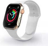 Swissten horlogeband geschikt voor Apple Watch - 38-40-41 mm - Siliconen bandje - Wit