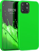 kwmobile phone case pour Apple iPhone 13 Pro Max - Coque pour smartphone - Coque arrière en vert fluo