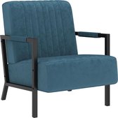 Fauteuil blauw fluweel 66x84x84 cm
