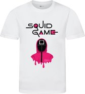 Squid Game - Squid Game T-shirt - T-shirt - Maat XL - T-shirt wit korte mouw - Squid game costuum - Squid game kostuum - Geïnspireerd door Squid Game