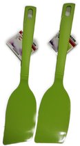Kunststof Spatels - Fackelmann - Lime groen - 26 cm - Voordeelset 2 stuks