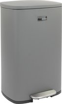 MaxxHome Pedaalemmer - Prullebak - Metaal - 50L - Grijs