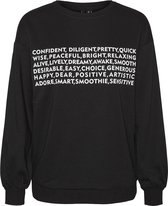 Vero Moda Trui Vmnatalie L/s Print Sweat Sb6 Ga 10257322 Black/snow White Dames Maat - M