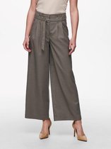 Only OnlPayton Wide Check Pants - Moonbeam Brown