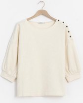 Sissy-Boy - Longsleeve t-shirt met knoopdetail wit