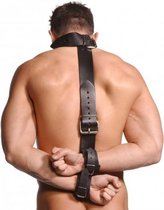 Strict Leather Neck-Wrist Restraint - BDSM - Boeien