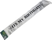 Verjaardags sjerp - Zwart / Wit -  Verjaardags sash - IT IS MY BIRTHDAY - Verjaardags