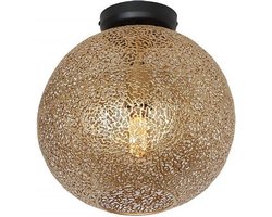 Freelight Oronero plafondlamp - bollamp - kap Ø30 cm - excl. E27 lichtbron - goud