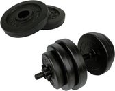 Tunturi - Fitness Set - Vinyl Halterset 15 kg - Halterschijven 2 x 1,25 kg