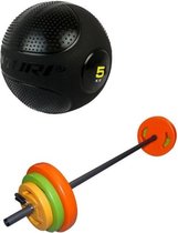 Tunturi - Fitness Set - Halterset 20 kg incl stang - Slam Ball 5 kg