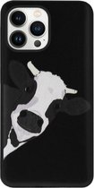 ADEL Siliconen Back Cover Softcase Hoesje Geschikt voor iPhone 13 Pro Max - Koe