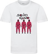 Squid Game Soldiers - Squid Game T-shirt - T-shirt - Maat XXL - T-shirt wit korte mouw - Geïnspireerd door Squid Game