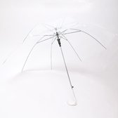 Paraplu Transparant Wit - Inklapbaar - Doorzichtig - Ø95cm - automatisch - Umbrella - Transparent - koepelparaplu - kinderen