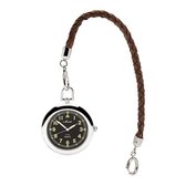 Monté Zakhorloge met Lederen Ketting Zwart 42 mm