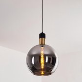 Belanian - Plafondlamp XL - Gerookt glas lamp - Smoke lamp - Muurlamp - Industriële lamp - LED lamp - Vintage lamp - Hanglamp - Zwart