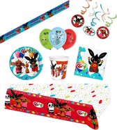 Bing het konijn feestpakket Deluxe | feestartikelen kinderfeest voor 8 kinderen.