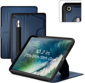 Zugu case - iPad 10.2 Gen 7, 8 & 9 (2019/2020/2021) - oersterke luxe flip-over case - volledige 360˚ bescherming – met multifunctionele standaard functie – geschikt voor Apple Pencil - Blauw