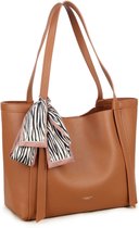 Luigisanto Dames Schoudertas-Handtas - Cognac