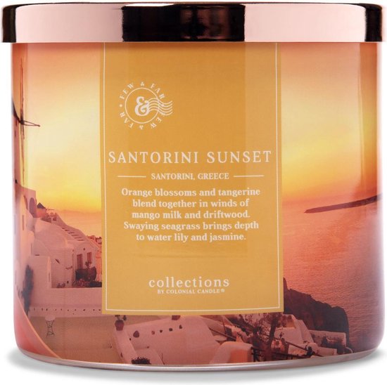Colonial Candle – Travel Collection Santorini Sunset - 411 grammes