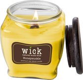 Colonial Candle – Wick Honeysuckle - 425 gram | geurkaars sojablend | 60 tot 90 branduren | houten knisperlont | fruitig en zacht | grapefruit, mandarijn, kamperfolie en licht hout