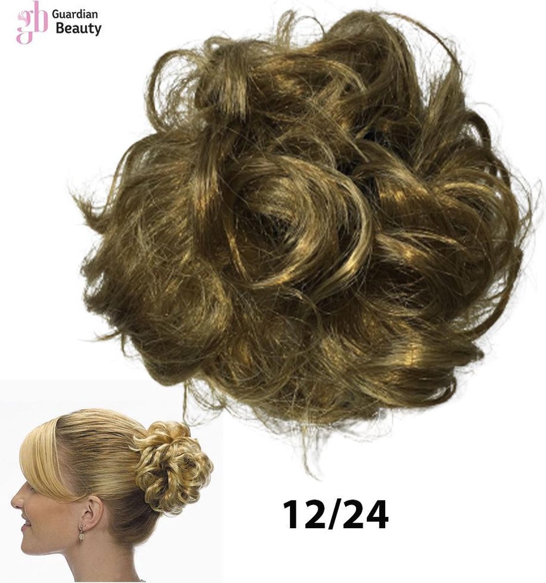 Messy Haarstuk Bun 12/24 | Haar wrap extension | Haarstuk Clip-In Twist Bun | Hair Bun | Haarstuk Hair Extensions Donut Ponytail Messy Bun - 40 Gram