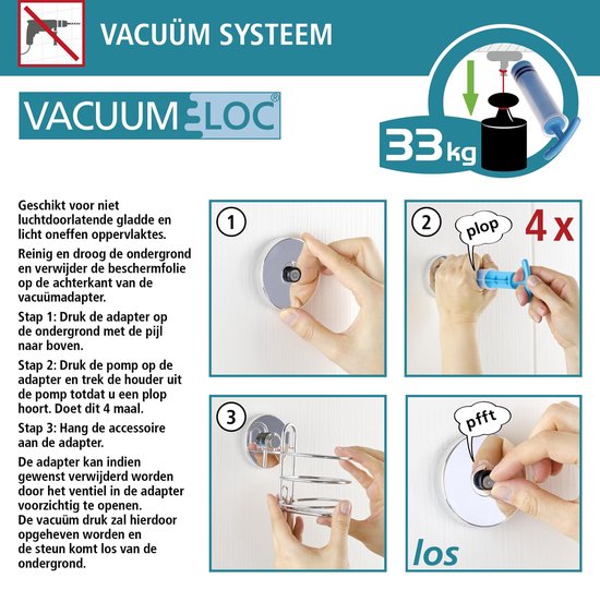 Wenko Vacuum-Loc wandrek metaal wit kopen? Accessoires