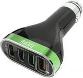Autolader 4x USB poort + USB-C Kabel – Snellader -4 USB Poorten USB autolader 5.5A Snel Oplader Auto adapter Met Lightning kabel voor iPhone 11 / Pro / Max / X / Xs/ XR / MAX / 8 / 8 Plus / S