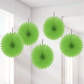 AMSCAN - Hangende decoratie groene rozetten - Decoratie > Slingers en hangdecoraties