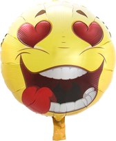 Folat - Folieballon - Emoticon - Crazy love - Zonder vulling