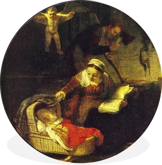 Le berceau des saules - Peinture de Rembrandt van Rijn Cercle mural  aluminium | bol