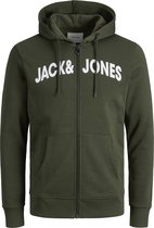 JACK&JONES JJNAVY SWEAT ZIP HOOD Heren Vest - Maat S