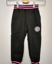 Meisjes joggingbroek New York zwart roze wit 110/116