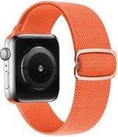 By Qubix Solo Loop Nylon bandje - Koraal - Geschikt voor Apple Watch 42mm - 44mm - 45mm - Ultra - 49mm - Compatible Apple watch bandje - smartwatch