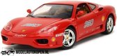 Ferrari 360 Modena Challenge (Rood) 1/18 Bburago + Showcase - Modelauto - Schaalmodel - Model auto - Miniatuurautos - Miniatuur auto