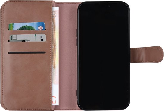 Etui UNIQ Accessoire en cuir pour iPhone 12 Pro Max - Or rose - Porte-cartes pour 6 cartes - Fermeture magnétique
