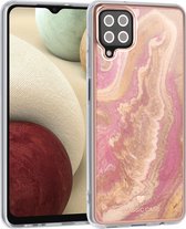 UNIQ Classic Case Samsung Galaxy A12 TPU Backcover hoesje - Marble Pink