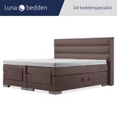 Luna Bedden - Boxspring Nova - 140x220 Elektrisch Bruin 3 Balken