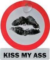 Metalen Tekst bord - KISS MY ASS - cadeau - feest