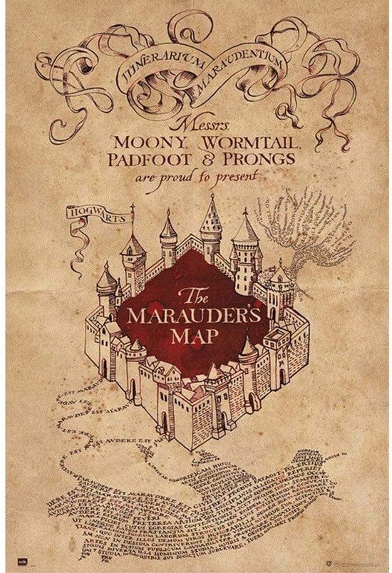 Harry Potter The Marauders Map Poster – 61×91,5cm