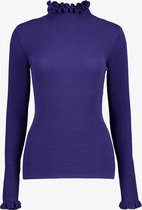 TwoDay dames trui met ruches - Blauw - Maat L