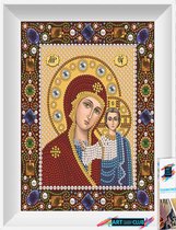 Artstudioclub®  Diamond painting volwassenen Religieuze moeder en kind 26 x 30 cm