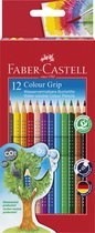 Crayon de couleur Faber-Castell GRIP carton de 12 pièces