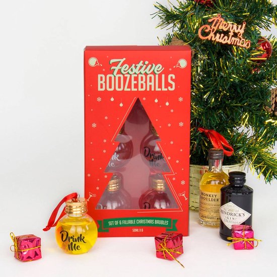 Gift Republic Boules de Boules de Noël Alcoolisées – 6 Pièces – Fournies Sans Alcohol