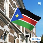 Vlag Zuid-Soedan 100x150cm - Glanspoly